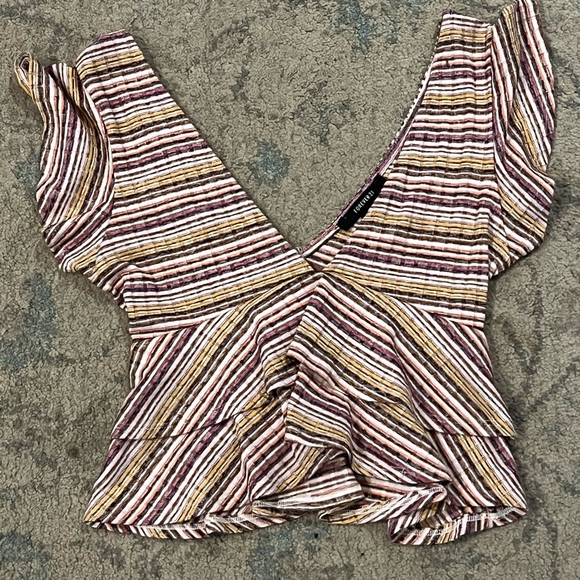 Forever 21 deep v frilly top - Picture 3 of 3